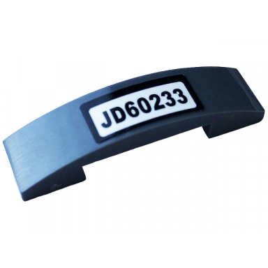 dark bluish gray slope curved 4 x 1 x 2 3 double with jd60233 pattern sticker - set 60233