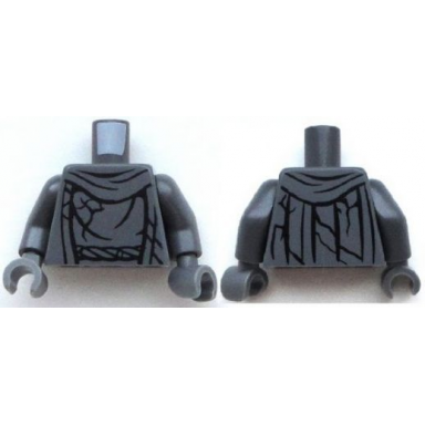 dark bluish gray torso robe with cracks pattern statue at dol guldur dark bluish gray arms dark bluish gray hands