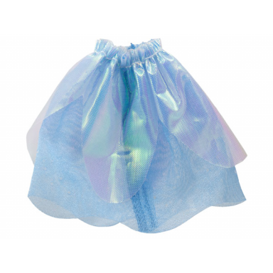 medium blue belville clothes skirt long sheer with iridescent layer