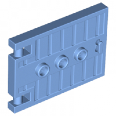 medium blue door 1 x 5 x 3 with 3 studs and handle