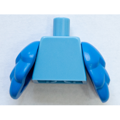 medium blue torso plain blue bird wings