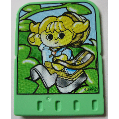 story builder jungle jam card with girl carrying canteen pattern