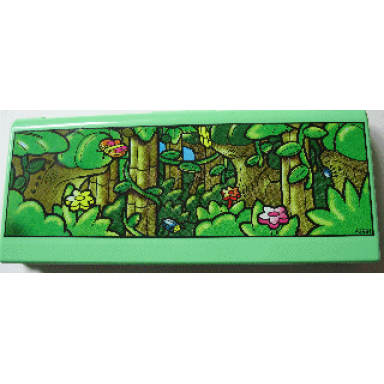 story builder jungle jam card storage unit and memory card with jungle scene pattern