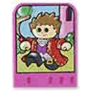 story builder pink palace card with boy in red shirt pattern