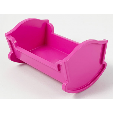 dark pink duplo furniture cradle belville baby crib