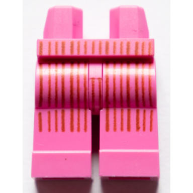 dark pink hips and legs with reddish brown pinstripes pattern