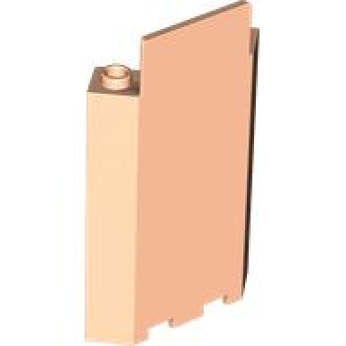 light nougat panel 3 x 3 x 6 corner wall without bottom indentations