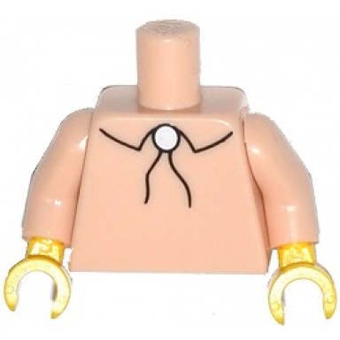 light nougat torso simpsons shirt with string bolo tie pattern light nougat arms yellow hands