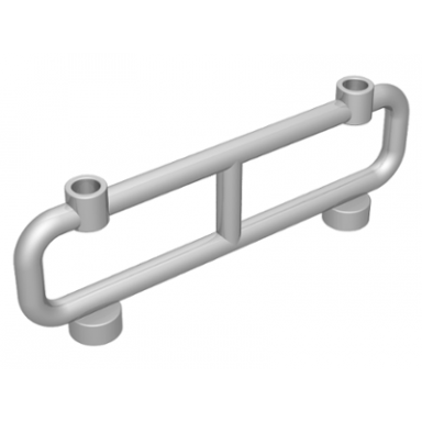 metallic silver bar 1 x 8 x 2