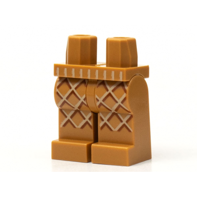 medium nougat hips and legs with tan waffle cone pattern
