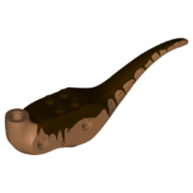 medium nougat dinosaur body raptor with dark brown top pattern