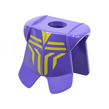 dark purple minifigure armor breastplate with leg protection with danju geometric pattern