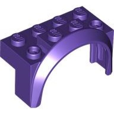 dark purple vehicle mudguard 4 x 2 1 2 x 2 with arch round