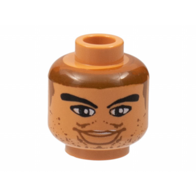 nougat minifigure head nba pau gasol pattern