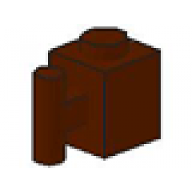 brown brick modified 1 x 1 with bar handle