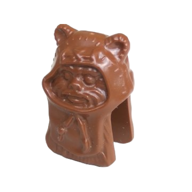 brown minifigure head modified sw ewok plain