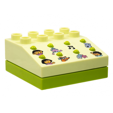 light lime duplo sound effects brick 4 x 4 with lime base and dora the explorer sounds