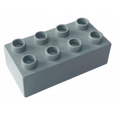 light gray duplo brick 2 x 4