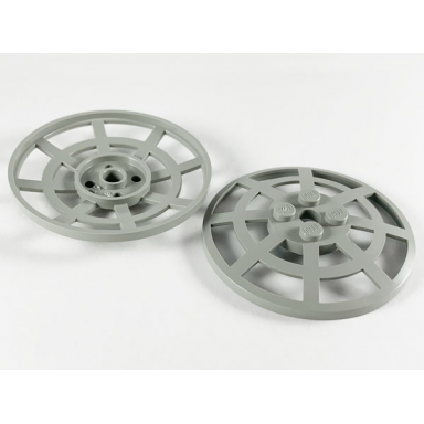 light gray dish 6 x 6 inverted radar webbed - type 1 underside attachable at any position