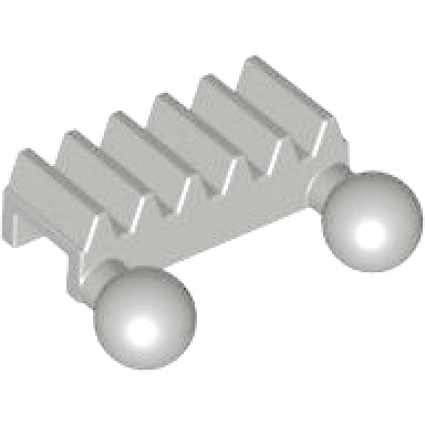 light gray technic gear rack 1 x 2 with 2 tow ball