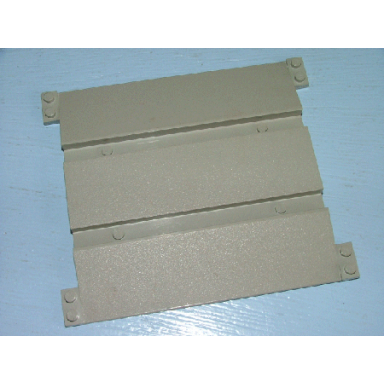 light gray train level crossing base - solid center