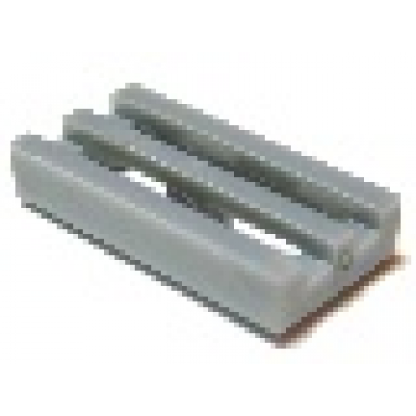 pearl light gray tile modified 1 x 2 grille with bottom groove