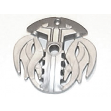 pearl light gray bionicle weapon 5 x 5 shield with flames twin