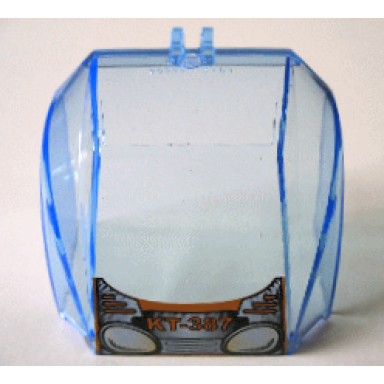 trans-medium blue windscreen 4 x 6 x 4 canopy with hinge and yellow headlights pattern