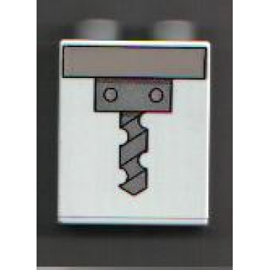 very light bluish gray duplo brick 1 x 2 x 2 with gray drill on black base pattern