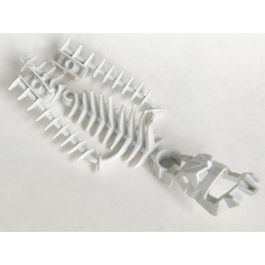 very light bluish gray bionicle piraka spine with mask and arm covers thok - flexible rubber