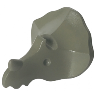 dark gray dinosaur head triceratops jaw top