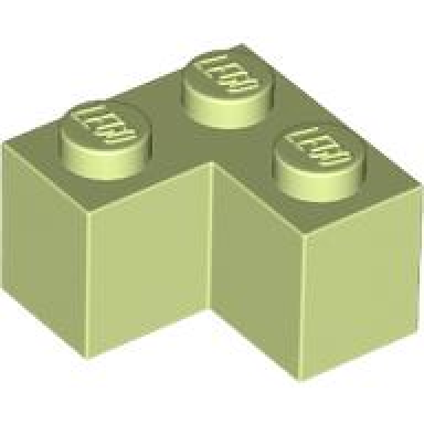 yellowish green brick 2 x 2 corner