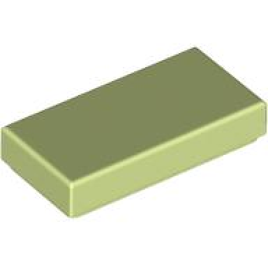 yellowish green tile 1 x 2