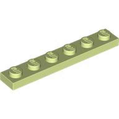 yellowish green plate 1 x 6