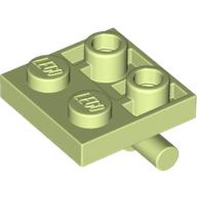 yellowish green plate modified 2 x 2 with bar on bottom
