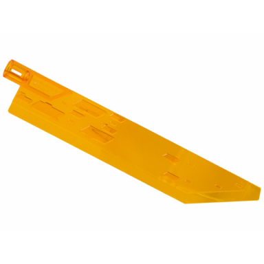 trans-orange propeller 1 blade 14l with axle hole sword blade