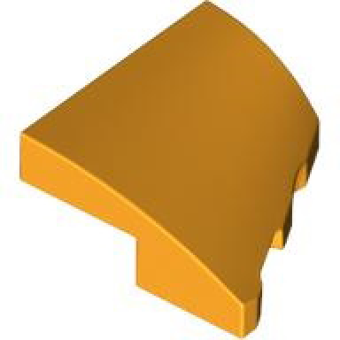 bright light orange wedge 2 x 2 x 2 3 left