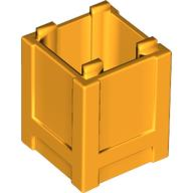 bright light orange container box 2 x 2 x 2 - top opening
