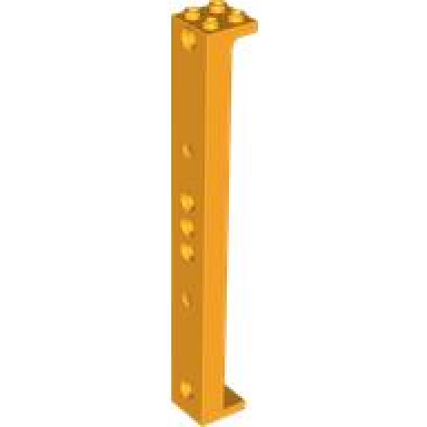 bright light orange support 2 x 2 x 13 with 5 pin holes