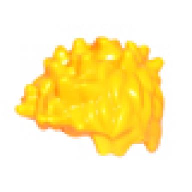 bright light orange minifigure hair spiked