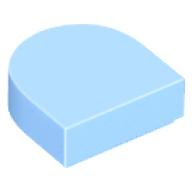 bright light blue tile round 1 x 1 half circle extended