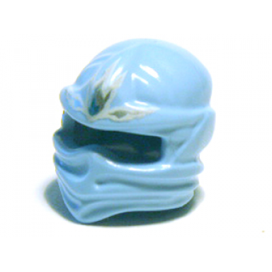 bright light blue minifigure headgear ninjago wrap with ice energy pattern