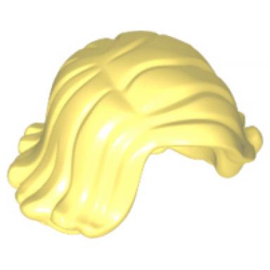 bright light yellow minifigure hair female short swept sideways