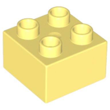 bright light yellow duplo brick 2 x 2