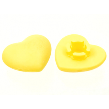 bright light yellow clikits icon heart 2 x 2 small with pin frosted solid and transparent colors