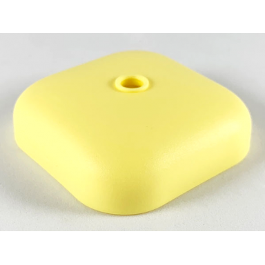 bright light yellow clikits container square box with hole - lid