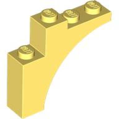bright light yellow arch 1 x 4 x 3