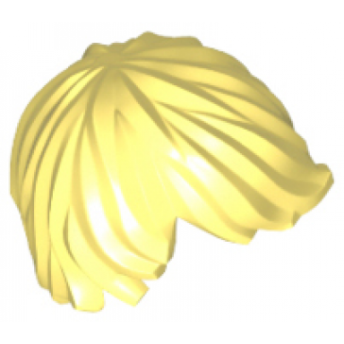 bright light yellow minifigure hair tousled with side part