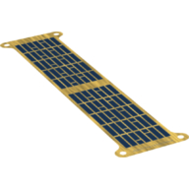 plastic part for set 10283 - gold solar panel with dark blue cells pattern