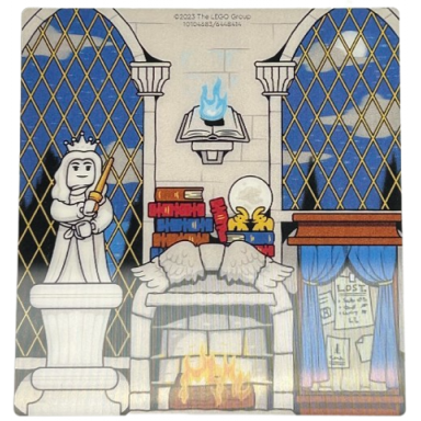 plastic 3d backdrop with ravenclaw common room pattern
